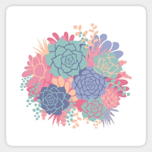 Bunch of Succulents - Colour Sticker